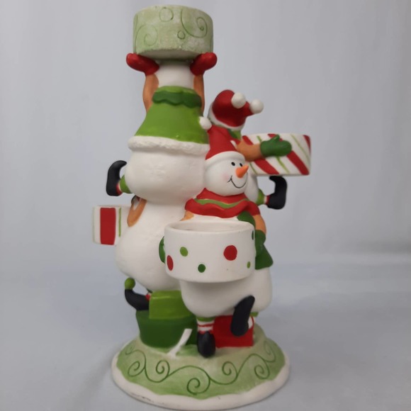 Yankee Candle Circus Snowman Christmas Multiple Tea Light Ceramic Holder - Picture 7 of 12